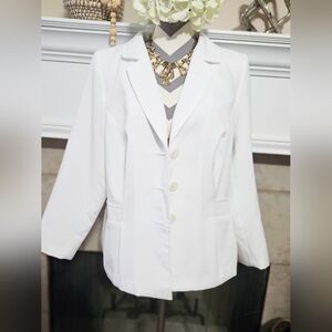 Roaman's Classic White Blazer